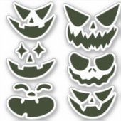 Halloween griezelige enge spookachtige boze spooka sticker (Voorkant)