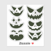 Halloween griezelige enge spookachtige boze spooka sticker (Vel)