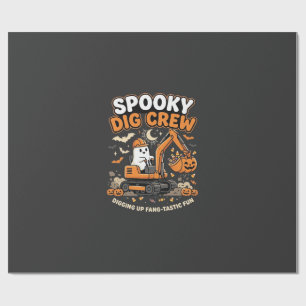 Halloween Griezelige Graafploeg Cadeaupapier