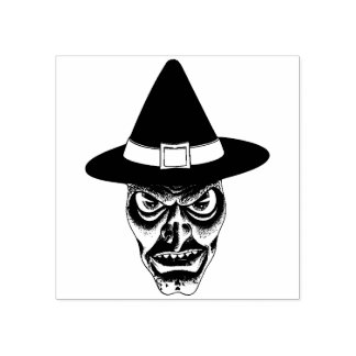  Halloween griezelige heks Rubberstempel