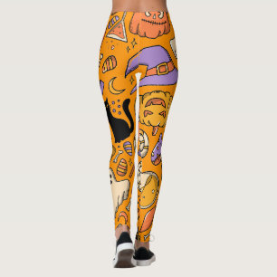 Halloween Griezelige Jack O' Lantern Heks Leggings