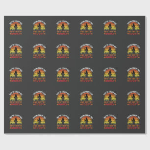 Halloween Griezelige Kooky Heks Kerkhof Retro Ontw Cadeaupapier