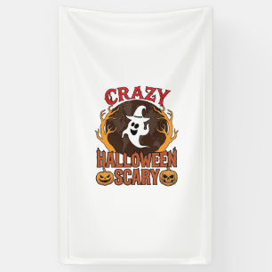 Halloween Griezelige Pompoen Retro Gegraveerde Tex Spandoek