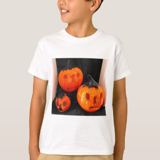 Halloween griezelige pompoenen t-shirt