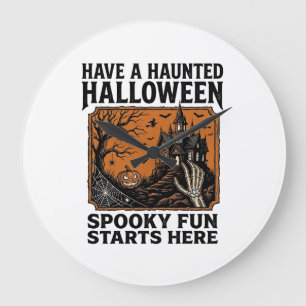 Halloween Griezelige Shirt Spooky Vintage Feest On Grote Klok