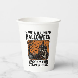 Halloween Griezelige Shirt Spooky Vintage Feest On Papieren Bekers