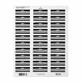 Halloween Grijs & Zwart Adreslabel met vleermuizen Etiket (Full Sheet)