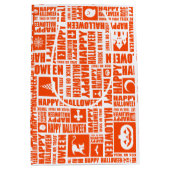 Halloween grillige Cool Typography Pattern Sinaasa Medium Cadeauzakje (Voorkant)