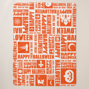 Halloween grillige Cool Typography Pattern Sinaasa Sherpa Deken