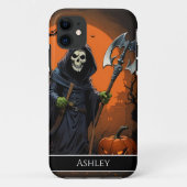 Halloween Grim Reaper gepersonaliseerd Case-Mate iPhone Case (Achterkant)