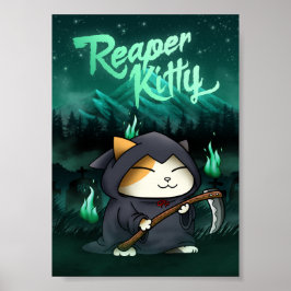 Halloween Grim Reaper Kat Poster