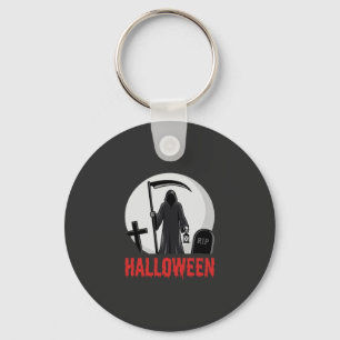 Halloween Grim Reaper Kerkhof Design Sleutelhanger