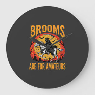 Halloween Grim Reaper Paarden Bezem Is Voor Amateu Grote Klok