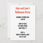 Halloween Grim Reaper Party Invitation Kaart (Achterkant)