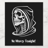 Halloween Grim Reaper Party Mode Wijn Etiket (Enkel label)