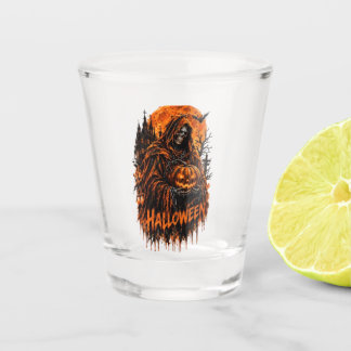 Halloween Grim Reaper Pompoen Gotische Griezeldesi Shot Glas