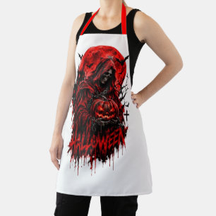Halloween Grim Reaper Pompoen Gotische Horror Ontw Schort