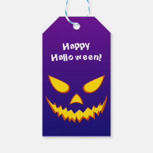 Halloween Grinning Face Jack op Lantern Pumpkin Cadeaulabel