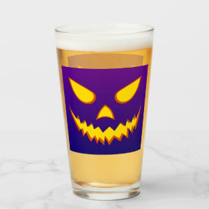Halloween Grinning Face Jack op Lantern Pumpkin Glas
