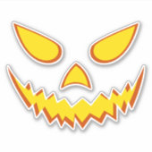 Halloween Grinning Face Jack op Lantern Pumpkin Sticker (Voorkant)