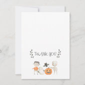 Halloween gris orange Carte de remerciements d'ann (Dos)