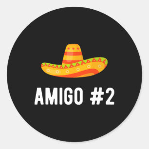 Halloween Groep Matching Kostuum Grappig Mexicaans Ronde Sticker