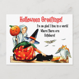 Halloween-groet met inspirerende quote briefkaart