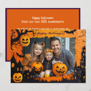 Halloween groeten met aangepaste foto Card Kaart