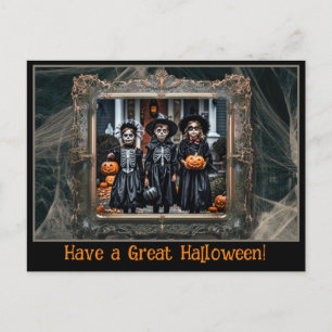 Halloween Groeten Spiderweb Lijst Foto Briefkaart