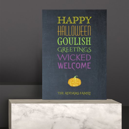 Halloween Groeten Tekst Gepersonaliseerd Canvas Afdruk