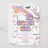 Halloween Groovy Cute Ghost 1e verjaardag Kaart (Voorkant)