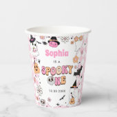 Halloween Groovy Ghost 1e verjaardag Papieren Bekers (Voorkant)