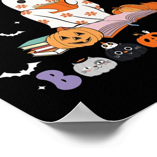 Halloween Groovy leest meer boeken met een kletspr Poster (Hoek)