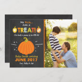 Halloween grossesse faire-part Tricoter ou traitem (Devant / Derrière)