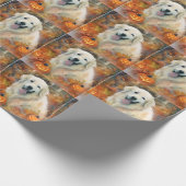 Halloween Grote Pyreneeën met pompoenen eng Cadeaupapier (Hoek)