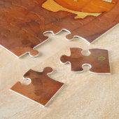 Halloween Grote Pyreneeën met pompoenen eng Legpuzzel (Zijkant)