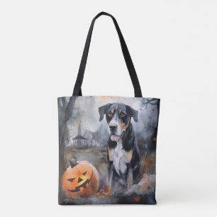 Halloween Grotere Zwitserse Met Pompoenen Eng Draagtas