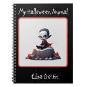 Halloween Grumpy vampire Carnet Spiral (Devant)