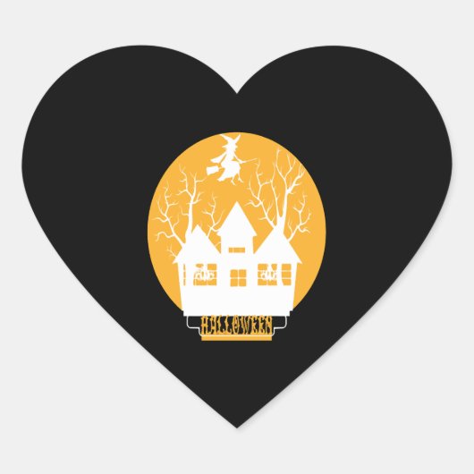 Halloween Halloween Halloween Hart Sticker (Voorkant)