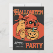 Halloween Halloween Halloween Peau Invitation Éffr (Devant)