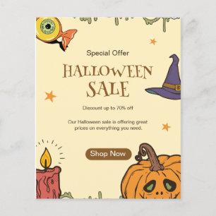 Halloween Halloween Sale Flyer, Halloween Nacht  Flyer