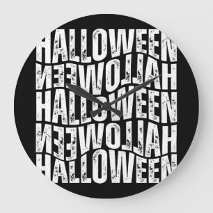 HALLOWEEN HALLOWEEN WARP TYPOGRAFIE GROTE KLOK