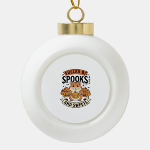 Halloween Hamster Aangedreven Door Spoken Grappig Keramische Bal Ornament