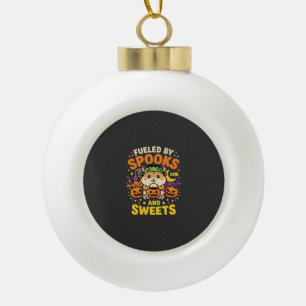 Halloween Hamster Fueled By Spooks And Sweets_1 Keramische Bal Ornament