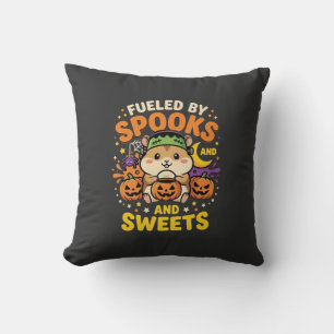 Halloween Hamster Fueled By Spooks And Sweets_1 Kussen