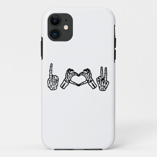Halloween Hand gebarentaal in hart vrede Case-Mate iPhone Case (Achterkant)