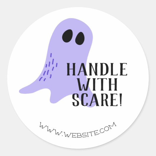 Halloween Handvat met Verzorging Ronde Sticker (Voorkant)