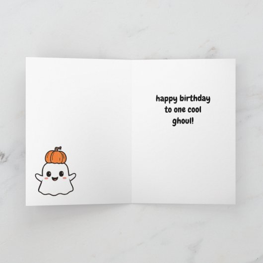 Halloween Happy Birthday Kaart (Binnen)