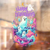 Halloween Happy Ghost Raamsticker (Vel 2)