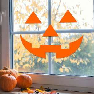 Halloween Happy Pumpkin Face Window Vinyl Decal